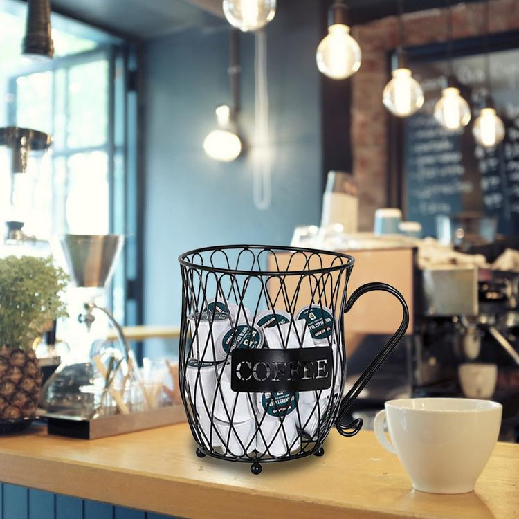 Bar supplies iron capsule holder coffee storage basket multiple pod holder espresso kitchen storage tools