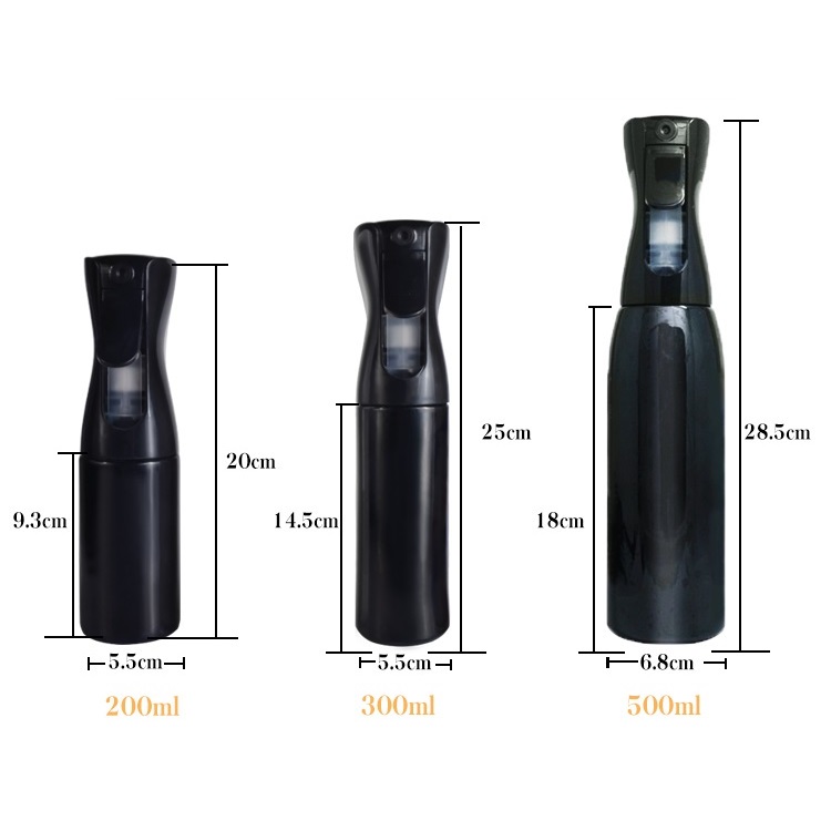 Barber Hairdressing 200ml 300ml 500ml Salon Sprayer Reusable Trigger alcohol disinfection Continuous Plastic spray bottle