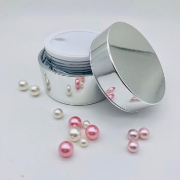 Bargain Price Logo Customized Sliver Black Plastic Cream Jar Containers With Lids