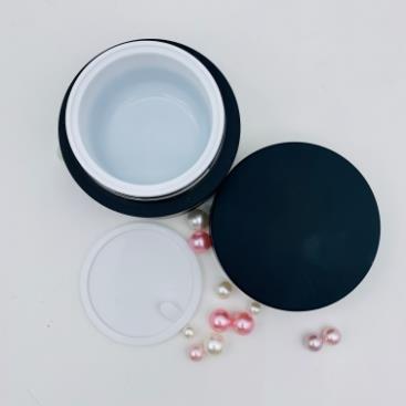 Bargain Price Logo Customized Sliver Black Plastic Cream Jar Containers With Lids