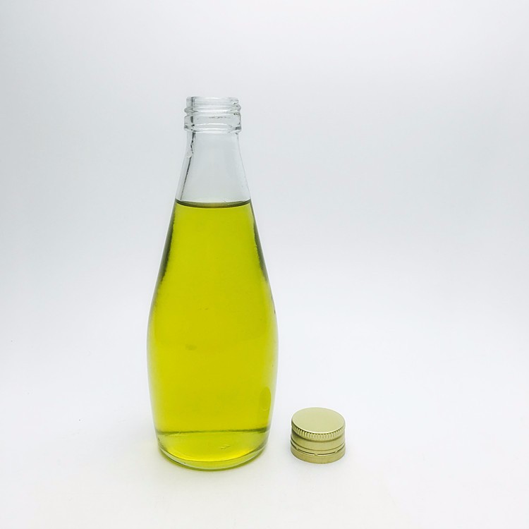Basil seed drink with mango flavor 300ml glass bottle with screw crown cap
