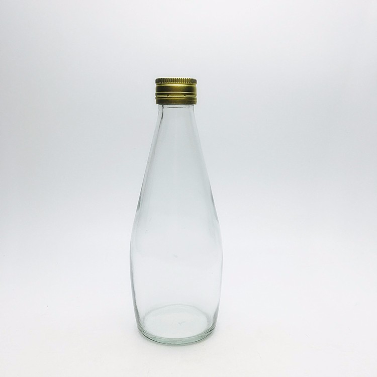 Basil seed drink with mango flavor 300ml glass bottle with screw crown cap