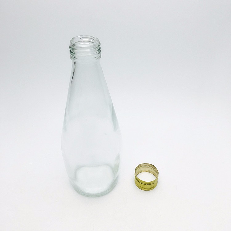 Basil seed drink with mango flavor 300ml glass bottle with screw crown cap