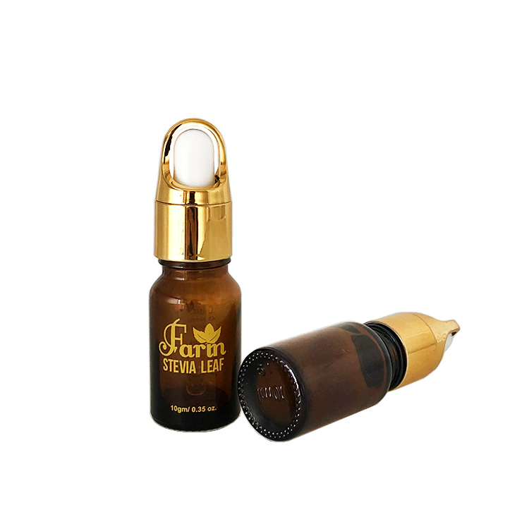 Basket cap 10ml amber glass dropper bottle custom logo hot stamping for beard oil with pipette dropper