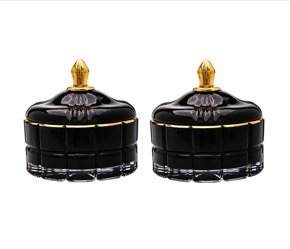 Bathroom Kitchen set of 1Glass Canister, Decorative Jar Container