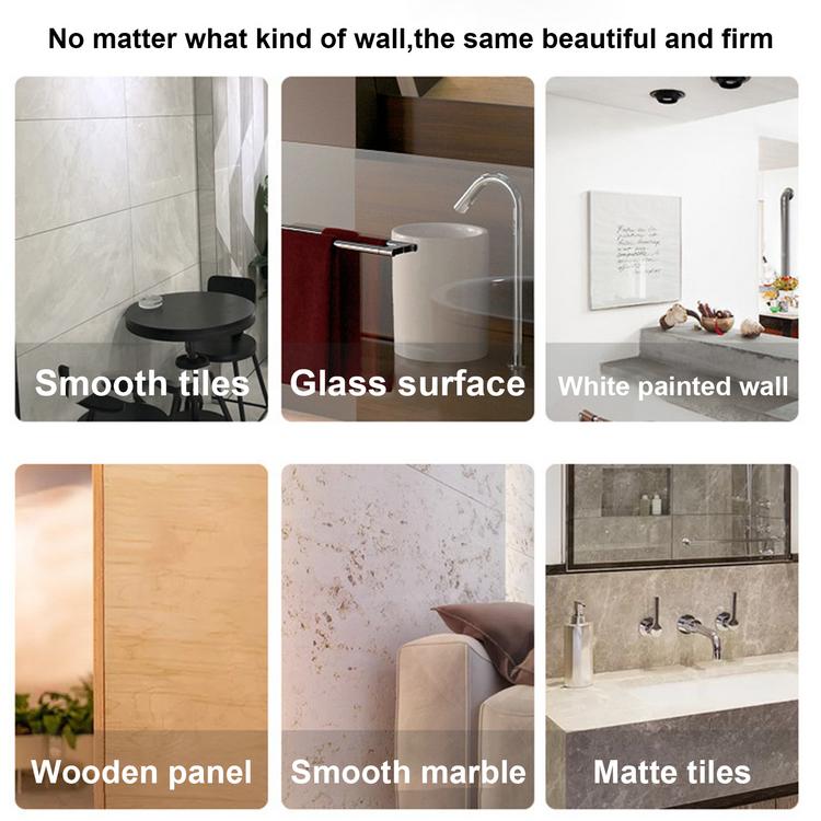 Bathroom Shelves Waterproof Mobile Phone Stand Bathroom Wall Mounting Free Punch Mobile Phone Storage Tool