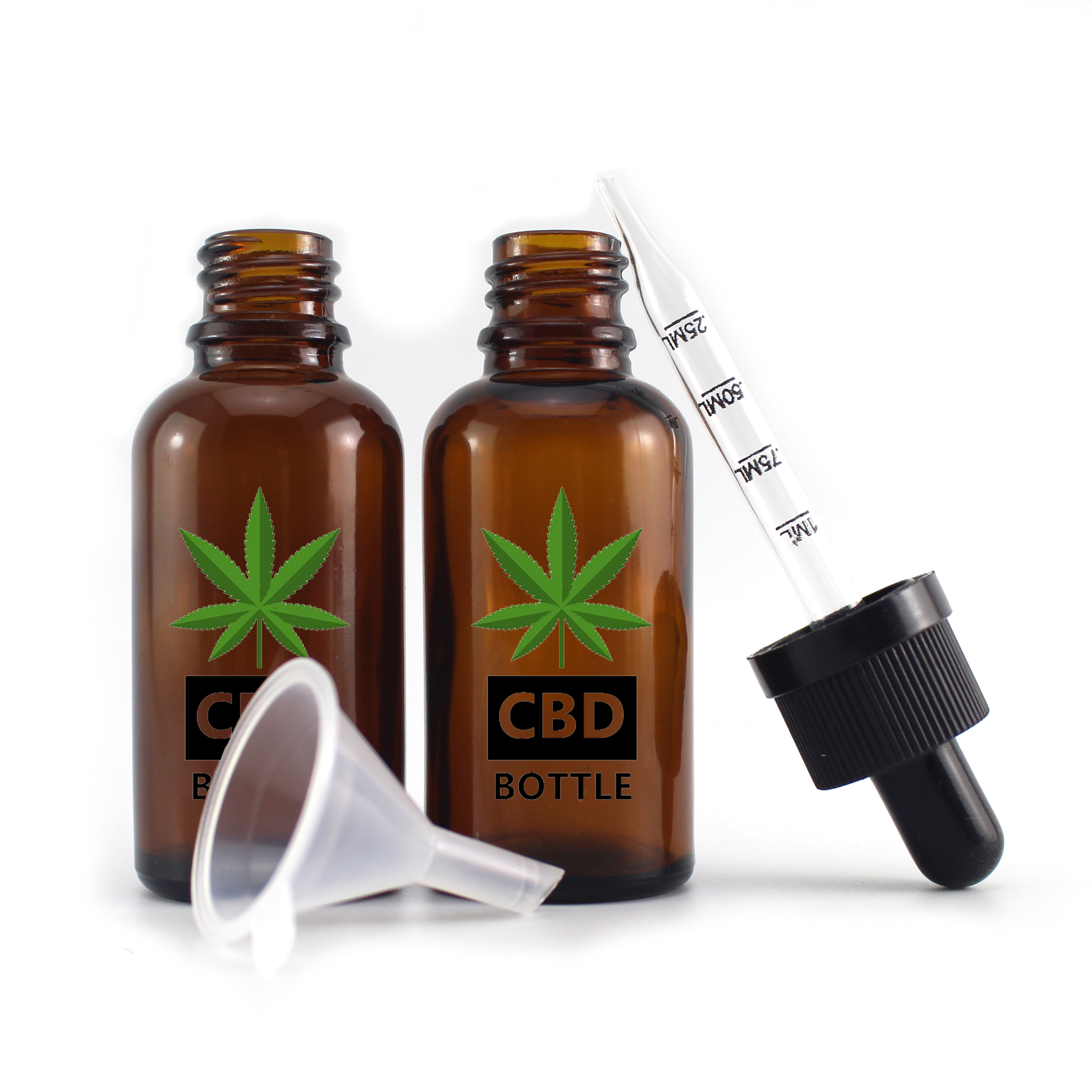 Beard oil CBD oil skin care use 1oz 30ml glass dropper bottle