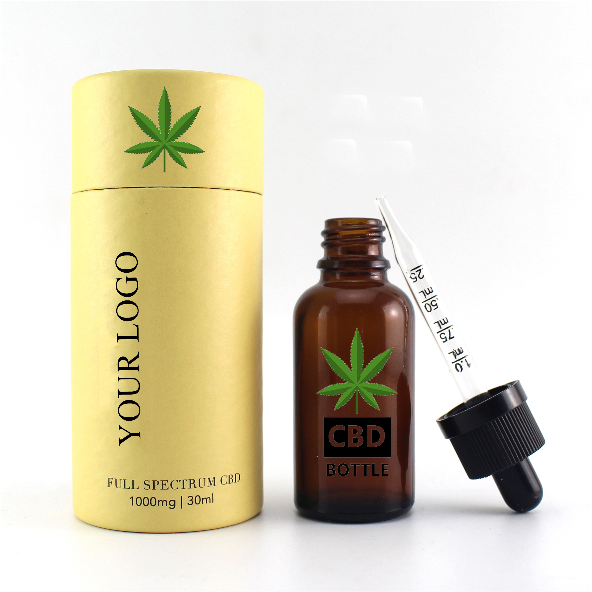 Beard oil CBD oil skin care use 1oz 30ml glass dropper bottle