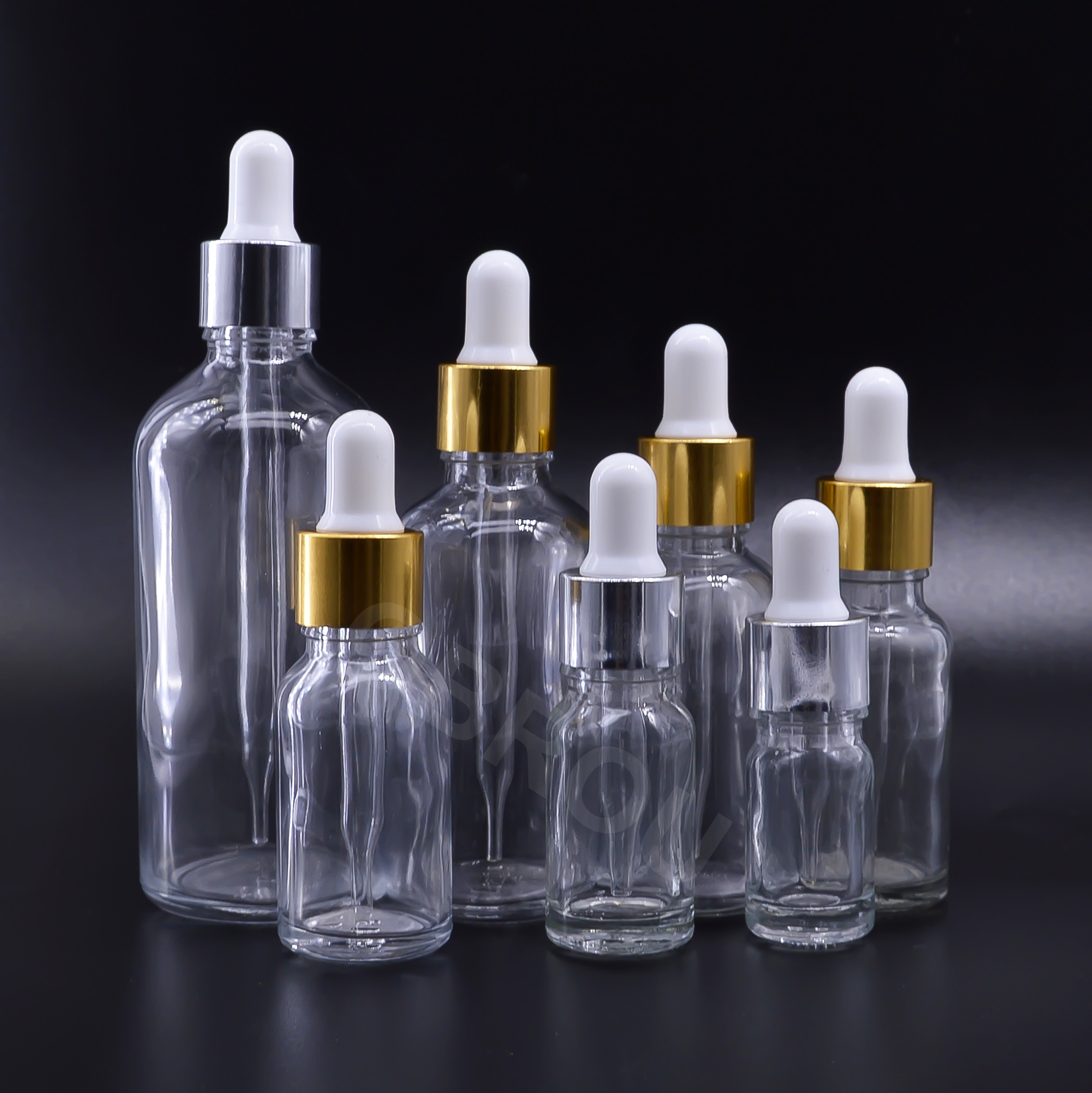 Beard oil use packing 5ml clear essential oil glass dropper bottles for massage oil