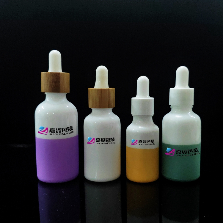 Beautiful 20ml 30ml 50ml white porcelain essential oil bottle porcelain 30ml bamboo