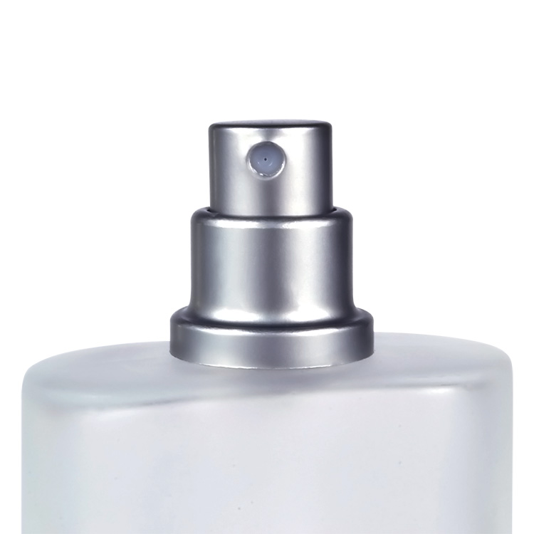 Beautiful 30ml 50ml 100ml oblate square Frosted glass perfume bottles with PUMP SPRAYER cap