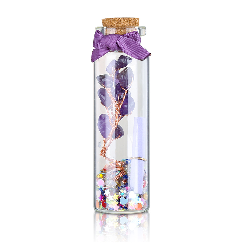 Beautiful Big Factory Hot Sales Best Quality  Fashion Popuplar Customized  Glass Crystals Healing Stones   Wishing bottle