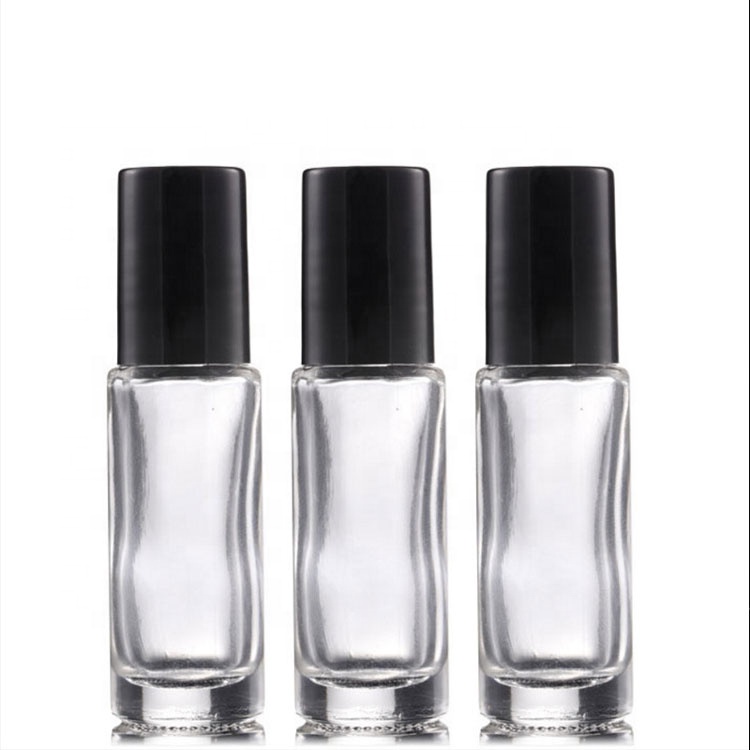 Beautiful Cosmetic Essential Oil Perfume Container Rose Gold 10ml Glass Roll On Bottle With Aluminium Lid