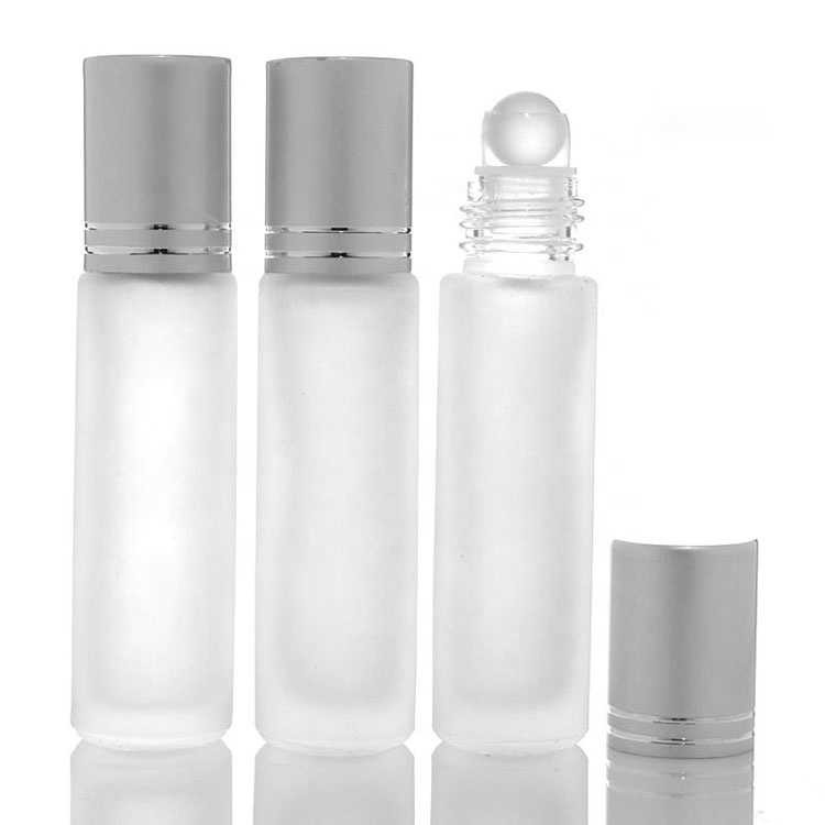 Beautiful Cosmetic Essential Oil Perfume Container Rose Gold 10ml Glass Roll On Bottle With Aluminium Lid