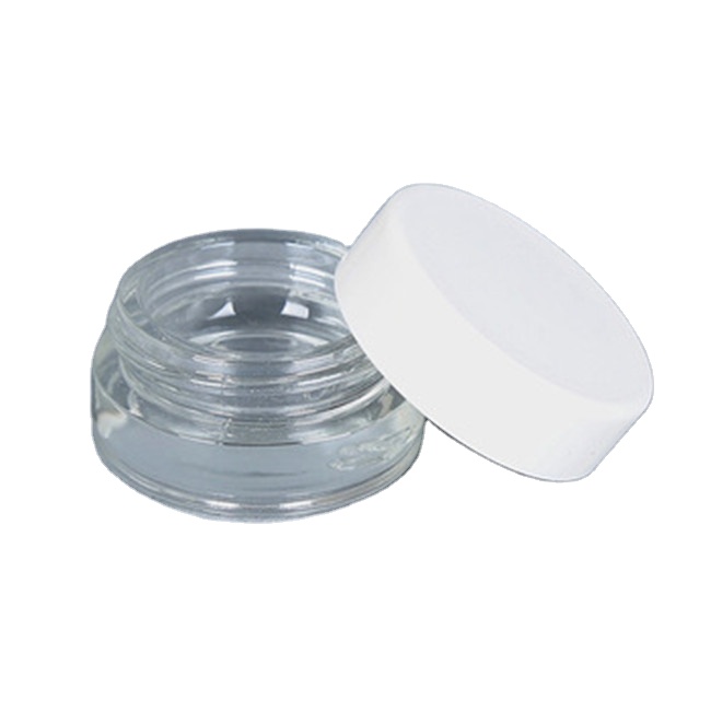 Beautiful Luxury 3ml 5ml wholesale Small round glass jar with lid skin care eye face cream cosmetic jars