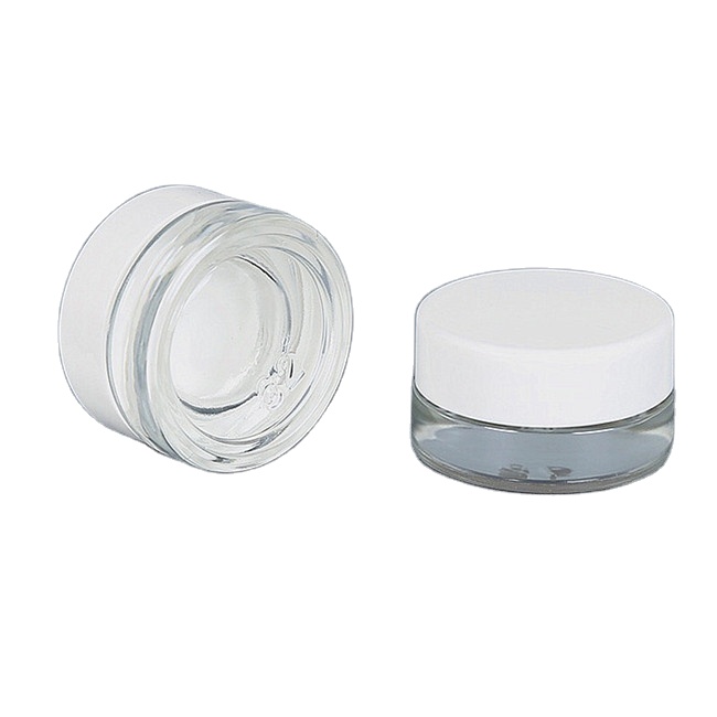 Beautiful Luxury 3ml 5ml wholesale Small round glass jar with lid skin care eye face cream cosmetic jars