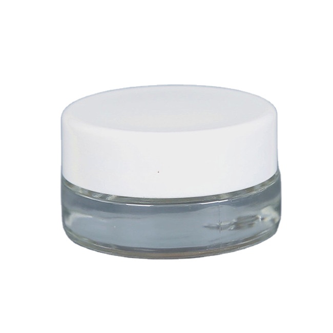 Beautiful Luxury 3ml 5ml wholesale Small round glass jar with lid skin care eye face cream cosmetic jars