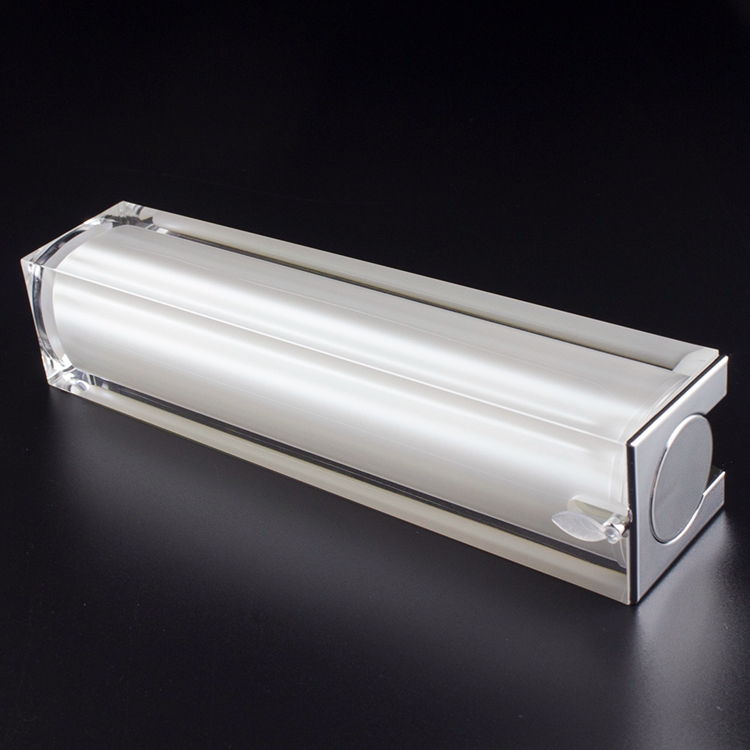 Beautiful pearl white 50ml airless pump bottle, square empty airless bottle with pump for cosmetic, ailress lotion pump bottle