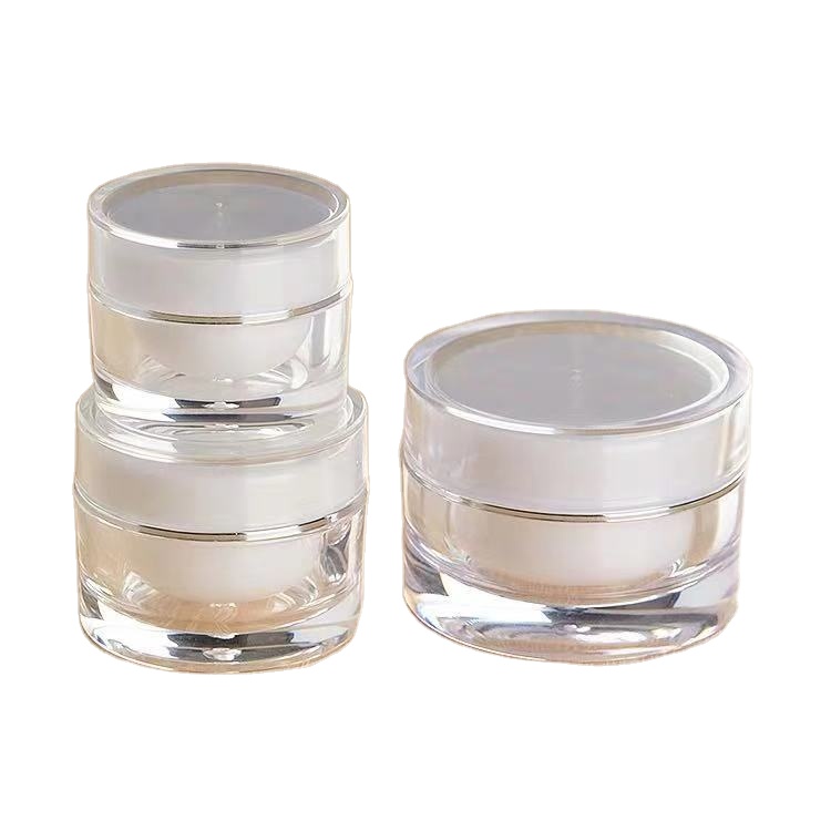 Beauty 30grams 50gm 4oz cute acrylic body butter cream containers white with lids
