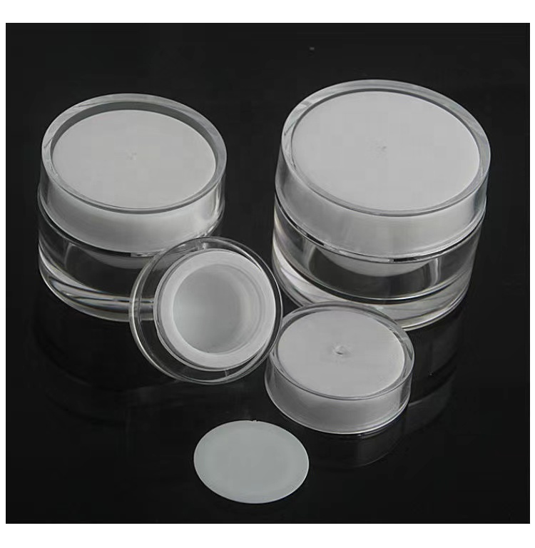 Beauty 30grams 50gm 4oz cute acrylic body butter cream containers white with lids