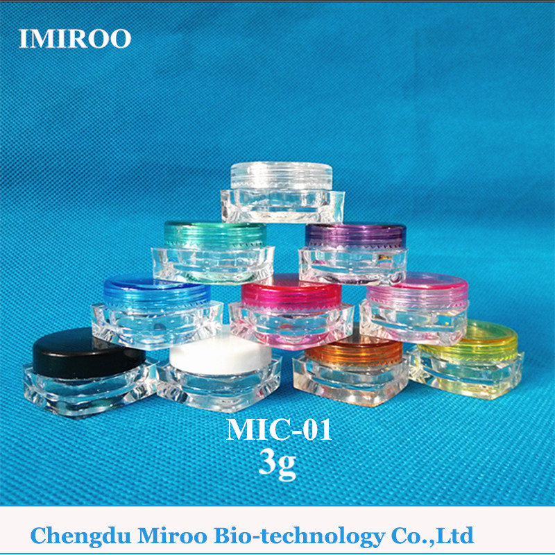 Beauty Containers Wholesale Square Cosmetic Jars Lip Balm Pot 3 Gram