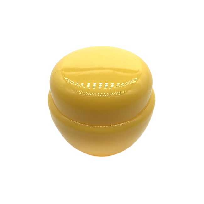Beauty Containers Yellow Plastic Cosmetic Jars