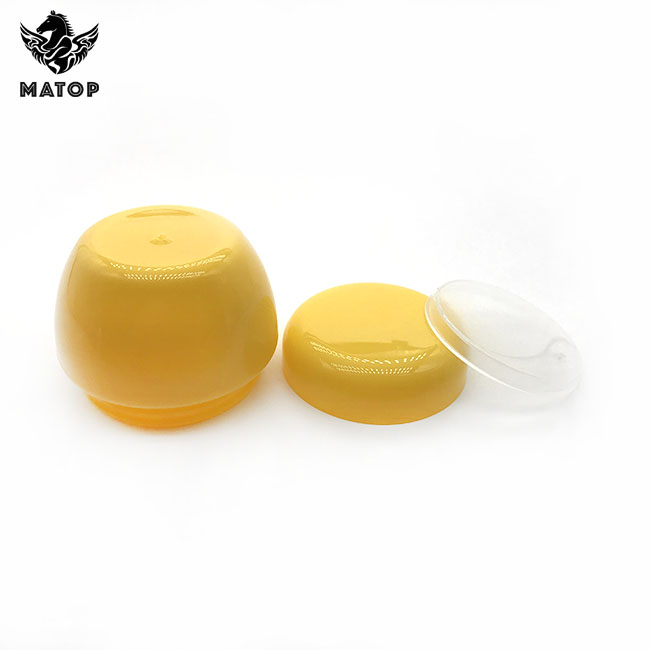 Beauty Containers Yellow Plastic Cosmetic Jars