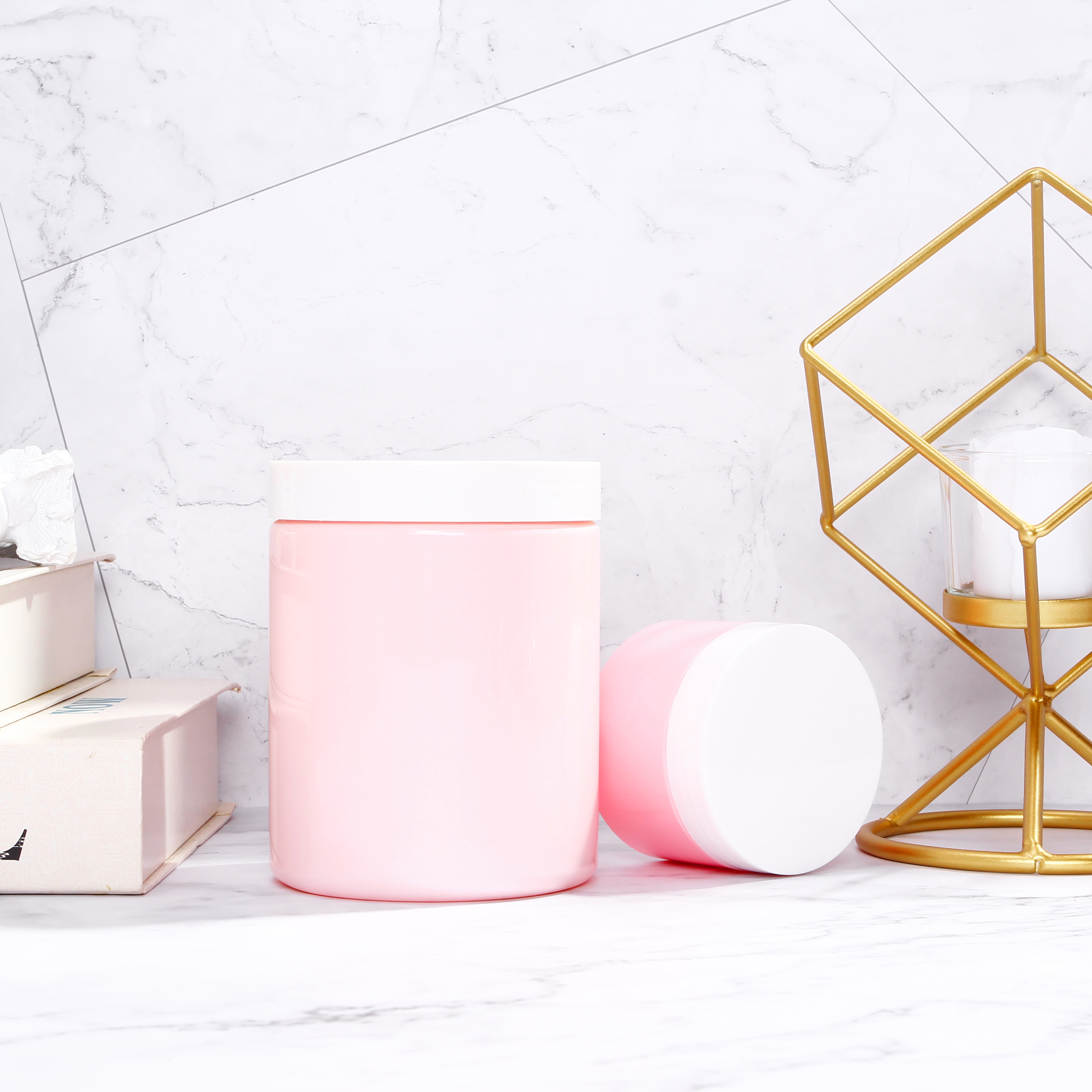 Beauty Jar Cream Butter Jar Pink Color