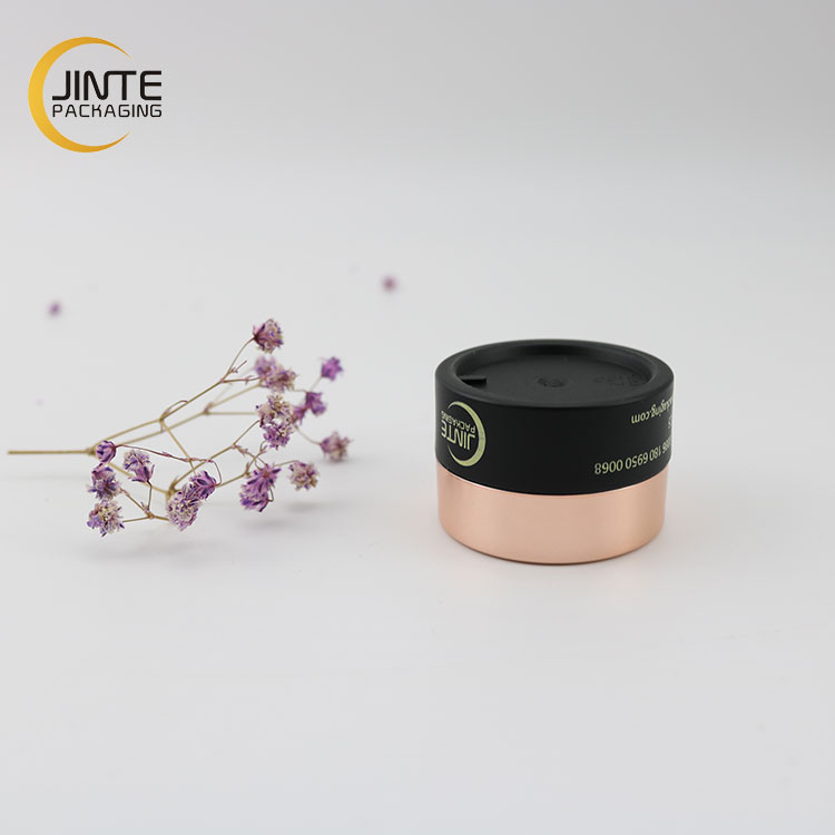 Beauty Luxury Customized Gold Top Cosmetics Matte Black Body Scrub Packaging PETG1oz 30ml 15ml Jar