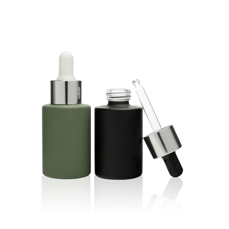 Beauty Skin Care Cream Empty Glass Serum Bottle 30ml Dropper Bottle Cosmetic Container With Dropper Round Skin Care Bottles