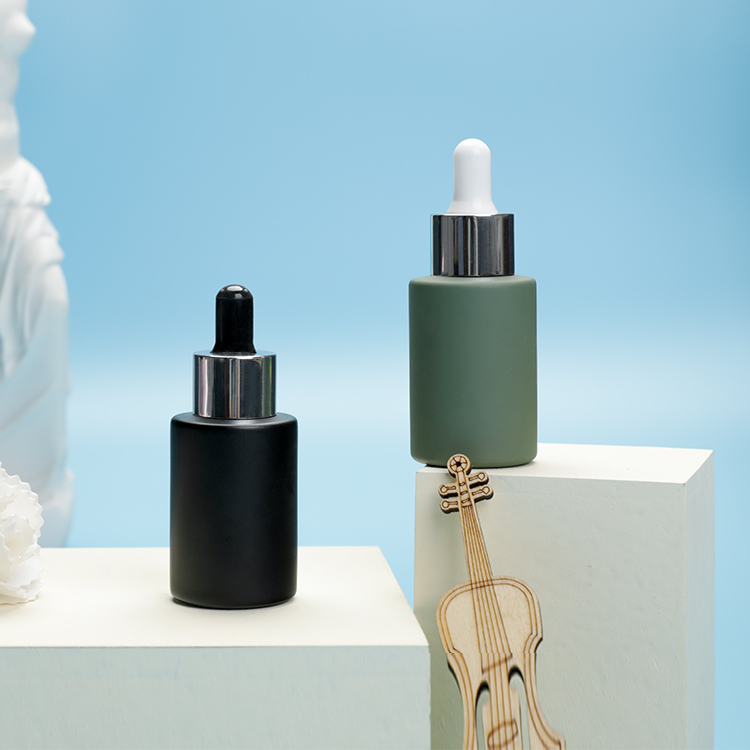 Beauty Skin Care Cream Empty Glass Serum Bottle 30ml Dropper Bottle Cosmetic Container With Dropper Round Skin Care Bottles
