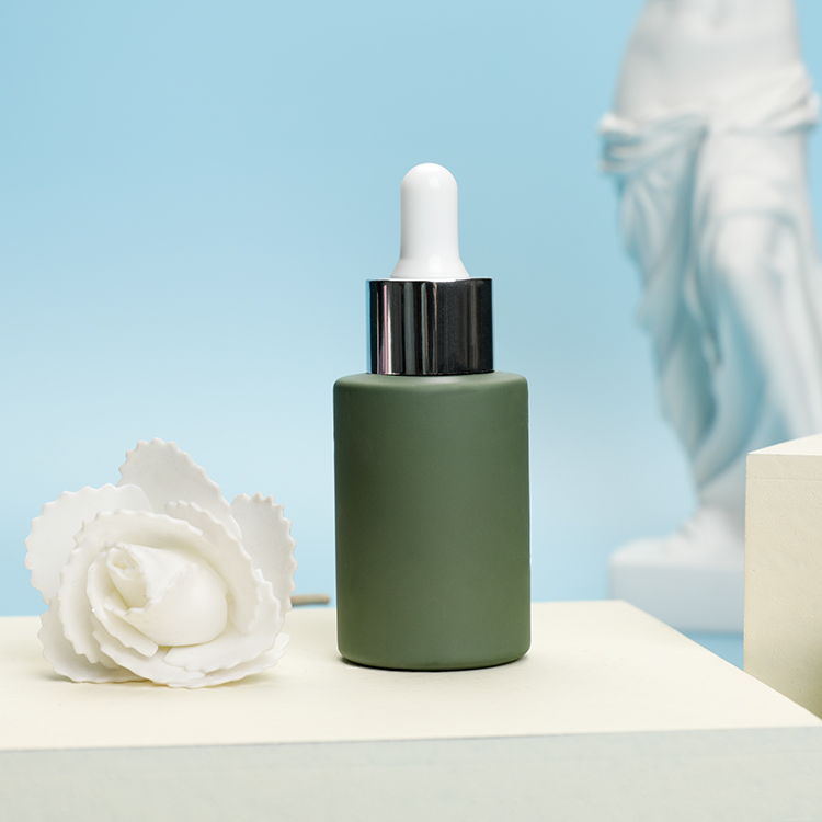 Beauty Skin Care Cream Empty Glass Serum Bottle 30ml Dropper Bottle Cosmetic Container With Dropper Round Skin Care Bottles