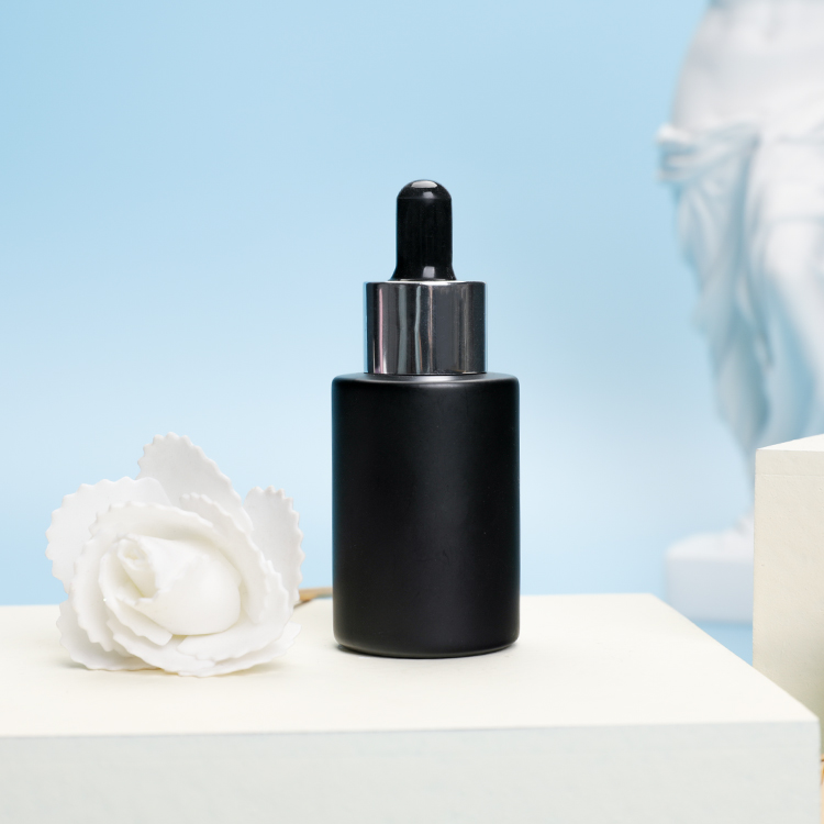 Beauty Skin Care Cream Empty Glass Serum Bottle 30ml Dropper Bottle Cosmetic Container With Dropper Round Skin Care Bottles