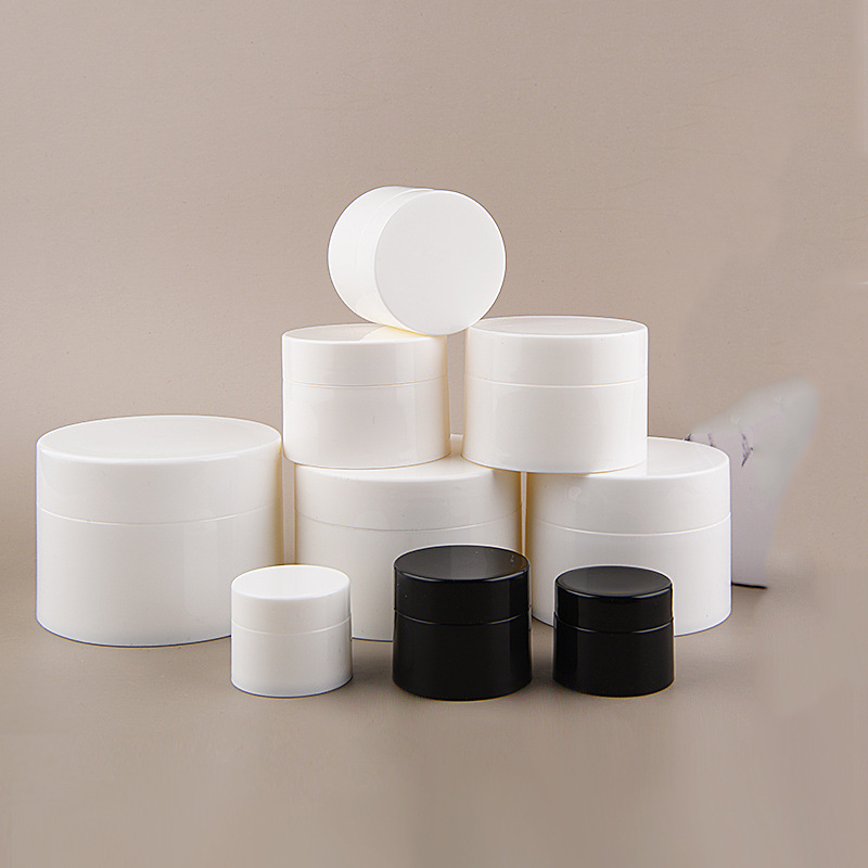 Beauty and Personal Care empty White Black Bright Cream Jar pp for Skincare Packaging