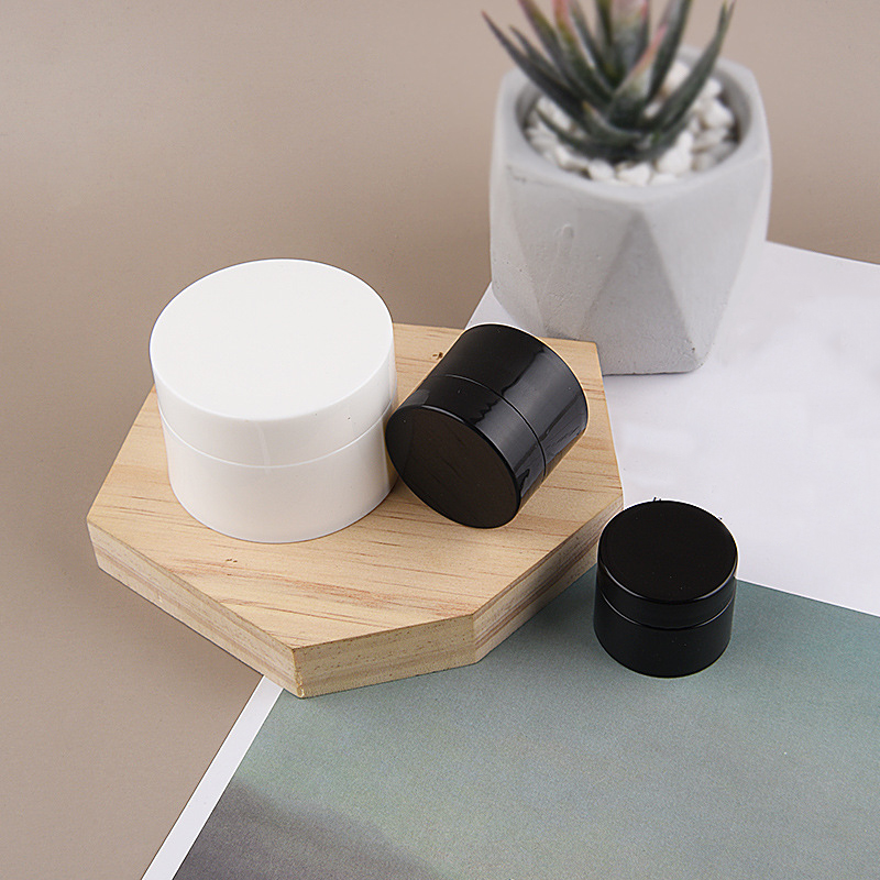 Beauty and Personal Care empty White Black Bright Cream Jar pp for Skincare Packaging