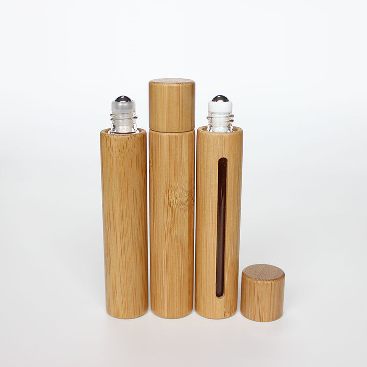 Beauty bamboo cosmetics containers and  bamboo packaging in bottles