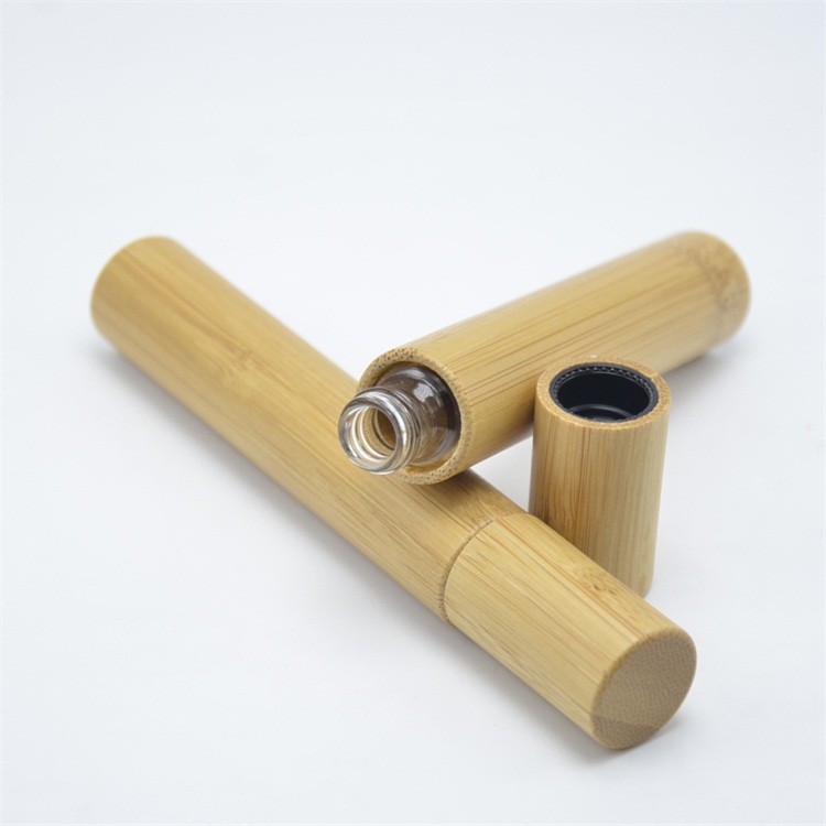 Beauty bamboo cosmetics containers and bamboo packaging in bottles