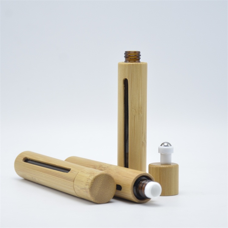 Beauty bamboo cosmetics containers and bamboo packaging in bottles