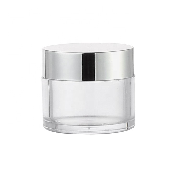 Beauty body lotion cream container 2oz clear PS Plastic Cream Jar with lid