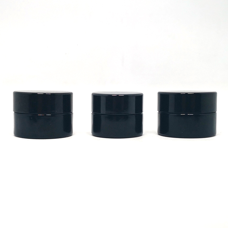 Beauty containers 5 gram mini black dark violet lip balm packaging 5g uv violet eye cream cosmetic jar