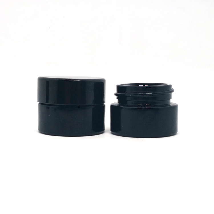 Beauty containers 5 gram mini black dark violet lip balm packaging 5g uv violet eye cream cosmetic jar