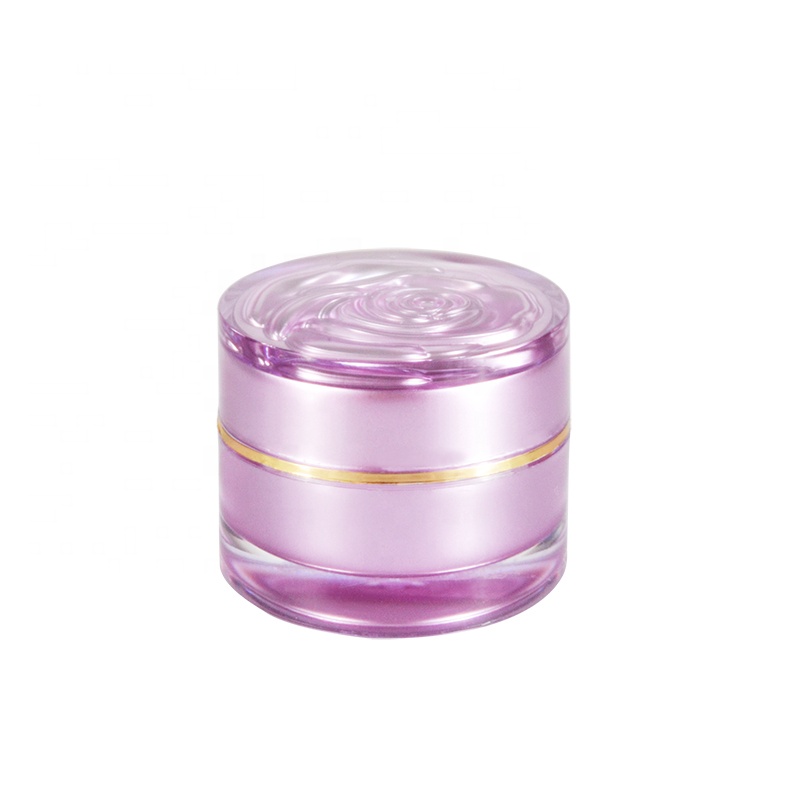 Beauty product cream container 10g 15g 30g 50g acrylic cream jar with rose design cap