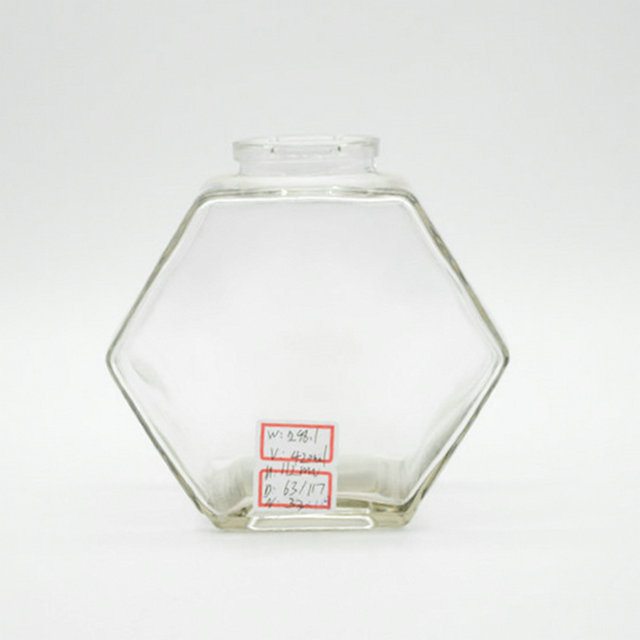 Bee Glass Honey Pot / Jar with Bamboo Dipper 14oz 420ml