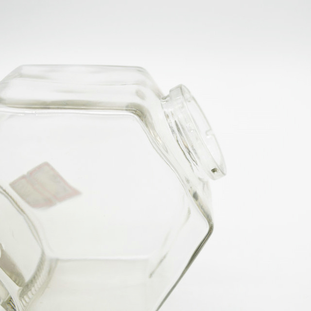 Bee Glass Honey Pot / Jar with Bamboo Dipper 14oz 420ml