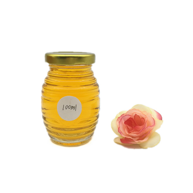 Beehive honeycomb shape glass honey jars bottle 100ml 200ml 350ml 750ml