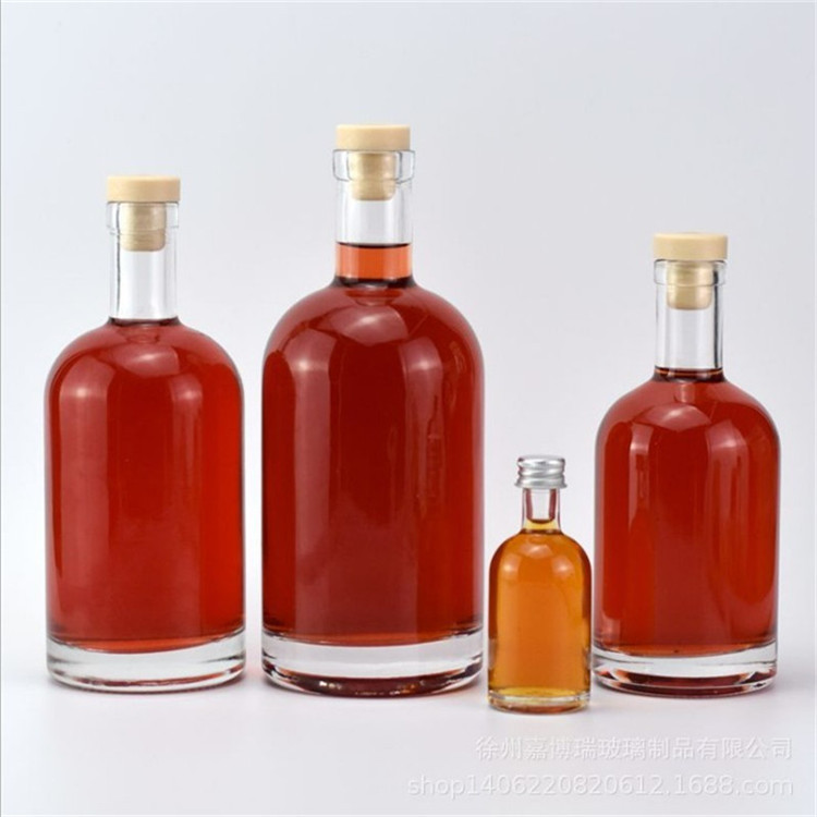 Bespoke Gin Rum Brandy Empty Unique Shaped Glass Bottle 375 Ml Shaped Glass Bottle