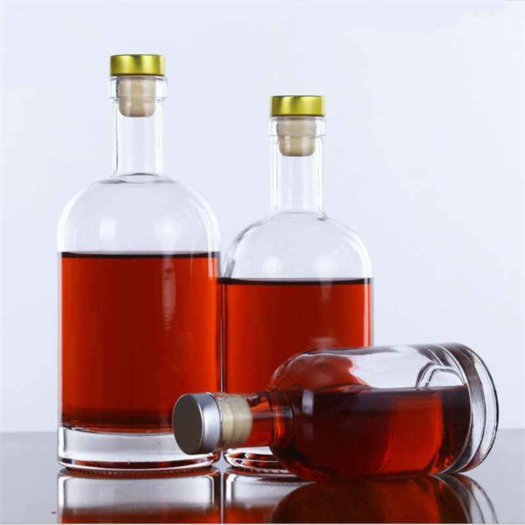 Bespoke Gin Rum Brandy Empty Unique Shaped Glass Bottle 375 Ml Shaped Glass Bottle
