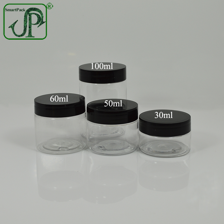 Best BPA Free 30g to 1000g Food Grade Storage Clear PET Plastic Jar