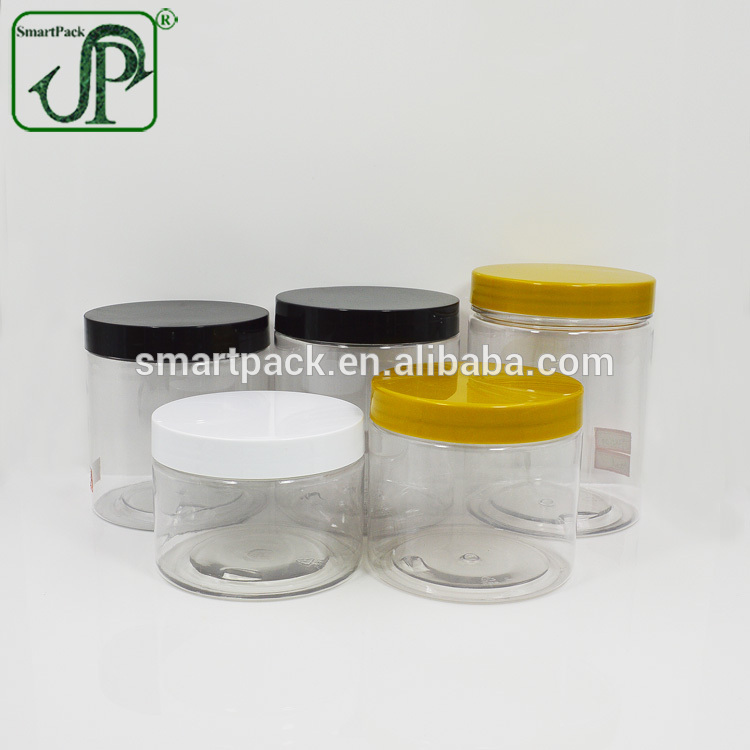 Best BPA Free 30g to 1000g Food Grade Storage Clear PET Plastic Jar
