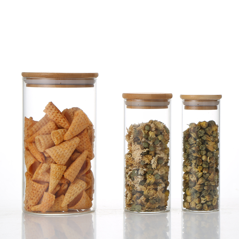 Best Buy Bamboo Lid Storage Jar Kitchen Glass Storage Jars 5Kg Air Tight Glass Jar Storage